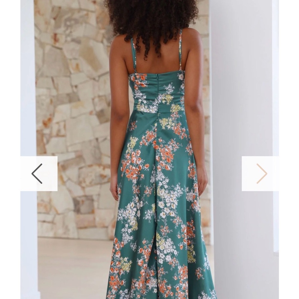 Dreamers Midi Dress - Green Floral - Picture 3 of 4